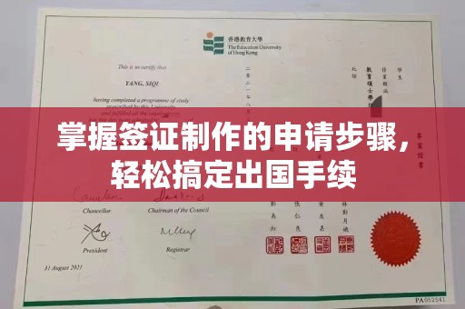 辰溪掌握签证制作的申请步骤，轻松搞定出国手续