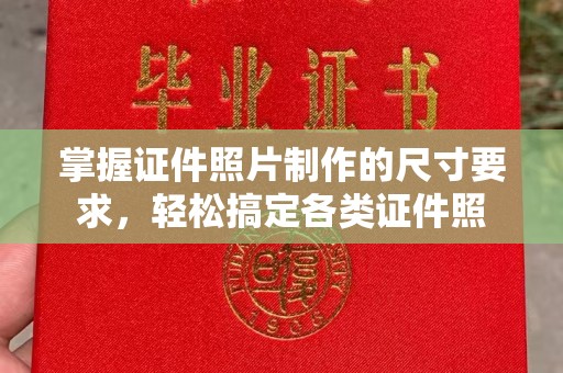 辰溪掌握证件照片制作的尺寸要求，轻松搞定各类证件照