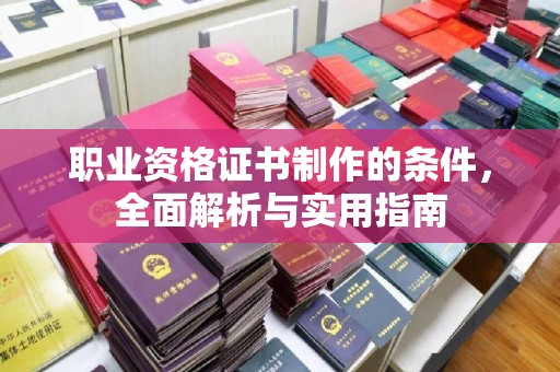 辰溪职业资格证书制作的条件，全面解析与实用指南