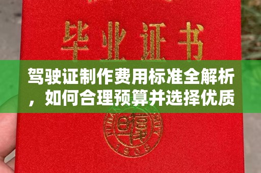 辰溪驾驶证制作费用标准全解析，如何合理预算并选择优质服务？
